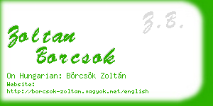 zoltan borcsok business card